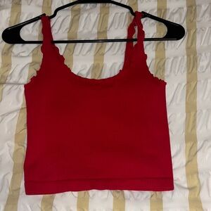 Red Sleeveless Women's Top